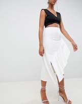 Thumbnail for your product : ASOS Design Tailored Pencil Skirt With Asymmetric Ruffle