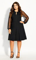 Thumbnail for your product : City Chic French Kiss Dress - black