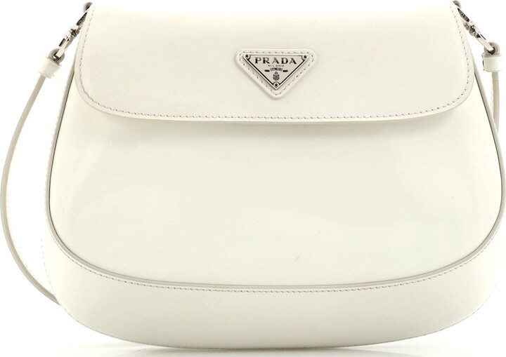 Prada Cleo Flap Shoulder Bag Spazzolato Leather Small - ShopStyle
