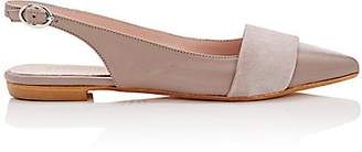 Barneys New York WOMEN'S LEATHER & SUEDE SLINGBACK FLATS