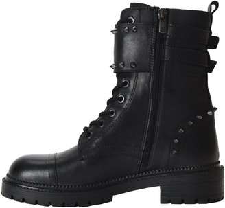 Collie studded combat lug sole boots clearance