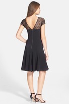 Thumbnail for your product : Maggy London Contrast Yoke Seamed Fit & Flare Dress (Petite)