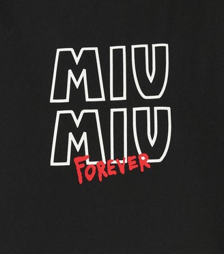 Miu Miu Printed cotton T-shirt