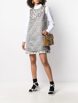 Thumbnail for your product : Gucci Pre-Owned Geometric Print Bead Embroidered Dress
