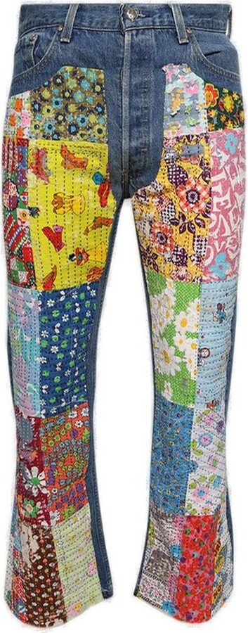 Readymade Fancy Patchwork Regular Fit Jeans