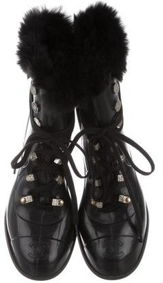 Chanel CC Cap-Toe Rain Boots