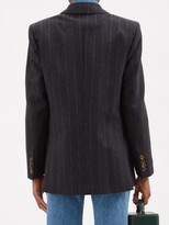 Thumbnail for your product : BLAZÉ MILANO Ferien Everynight Double-breasted Striped Blazer - Navy Stripe