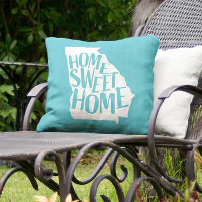ArtVerse Home Sweet Indoor/Outdoor Throw Pillow