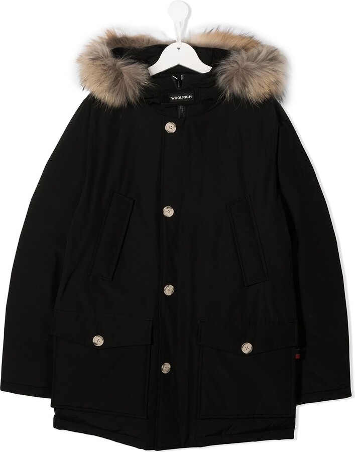 boys fur lined parka