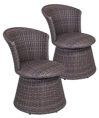 Bay Isle Home Wicker Swivel Stool Chair, Bay Isle Home Outdoor Furniture