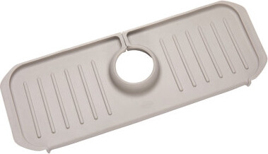 Ginsey Clorox KeptClean Kitchen Faucet Splash Guard – Easy-to-Install, Water-Resistant Protection for Faucets and Sink Area, Self-Draining Channels Direct Wa