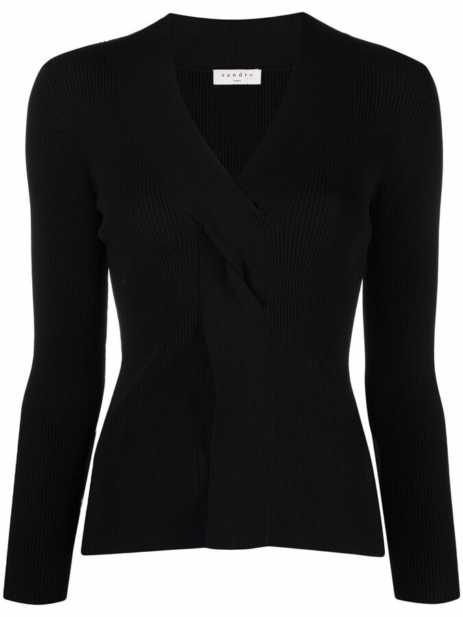 Sandro Louane ribbed-knit jumper - ShopStyle Knitwear