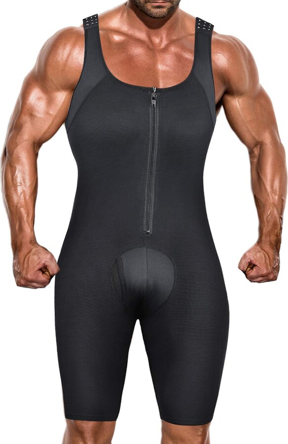 DoLoveY Men's Shapewear Bodysuit Full Body Shaper Compression Slimming Suit  Breathable - ShopStyle Undershirts