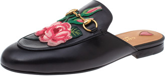 gucci embroidered mules
