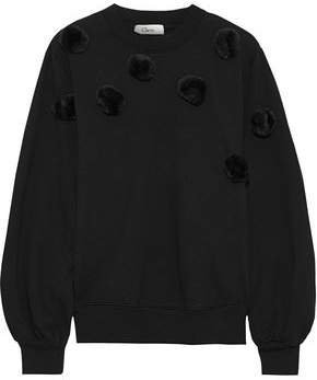 Clu Pompom-embellished Cotton-fleece Sweatshirt
