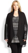 Thumbnail for your product : Eileen Fisher Eileen Fisher, Sizes 14-24 Draped Long Cardigan