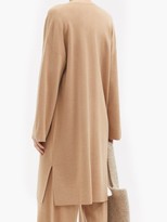 Thumbnail for your product : Allude Open-front Longline Wool Cardigan - Beige