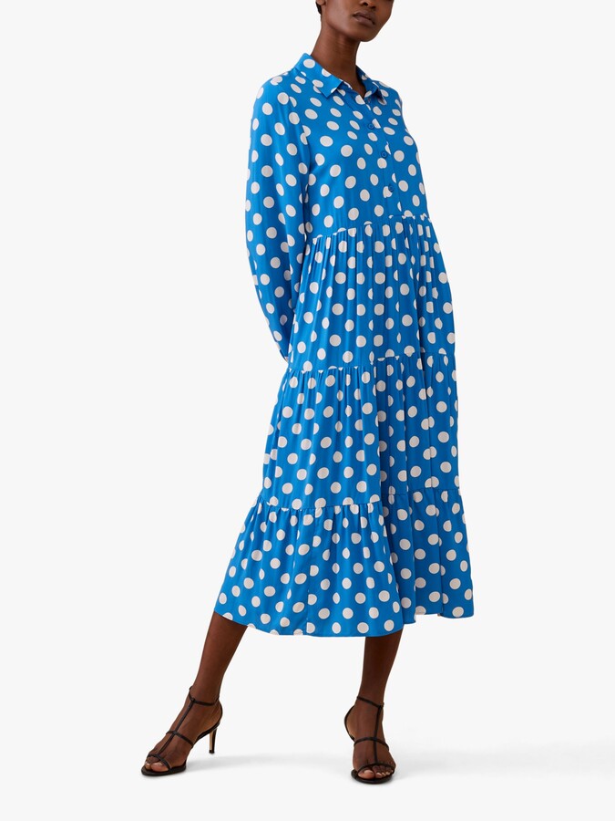 long polka dot dress