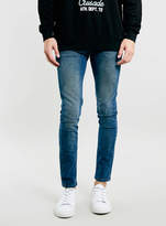 Thumbnail for your product : Topman Green Caste Stretch Skinny Jeans