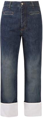 Loewe High-rise straight-leg fisherman jeans