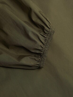 MANGO Short Sleeve Cotton Poplin Mini Dress - Khaki