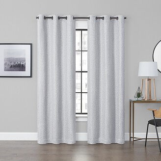 Brookstone Debray 84" Grommet 100% Blackout Curtain Panels In Silver (Set  Of 2) - ShopStyle
