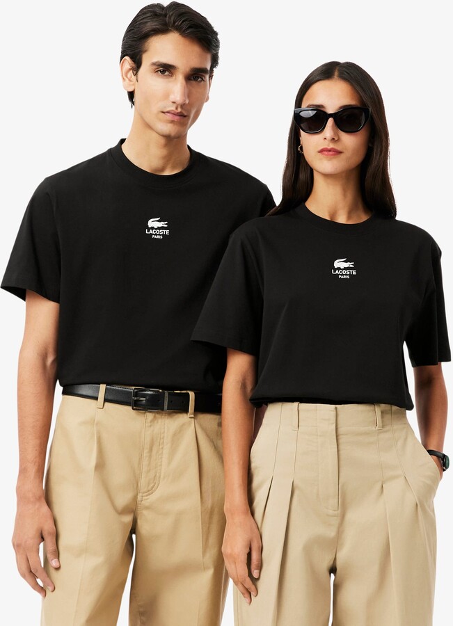 Lacoste Unisex Signature Print Cotton T-Shirt