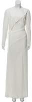 Thumbnail for your product : Paule Ka Satin-Paneled Draped Dress w/ Tags Satin-Paneled Draped Dress w/ Tags