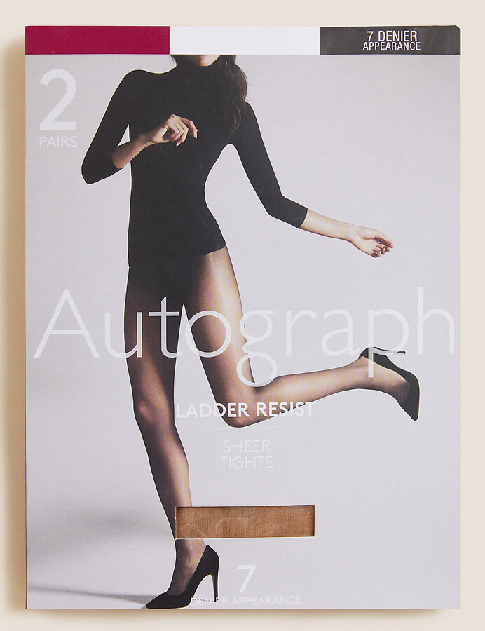 Marks and Spencer 7 Denier Ladder Resist Sheer Tights ShopStyle Hosiery