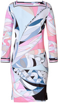 Thumbnail for your product : Emilio Pucci Printed Jersey Square Neck Shift