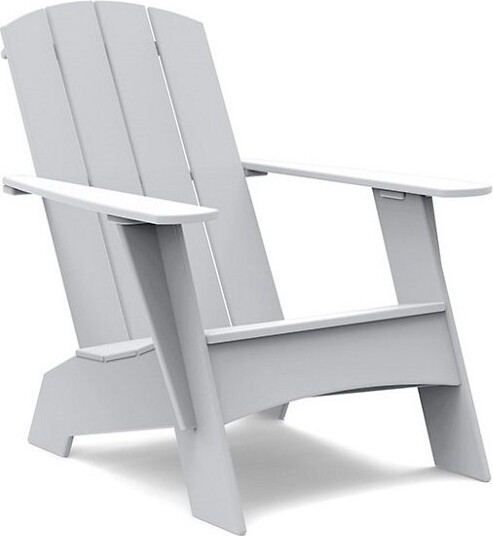 Loll Designs Adirondack Outdoor 4 Slat Compact Chair in Grey