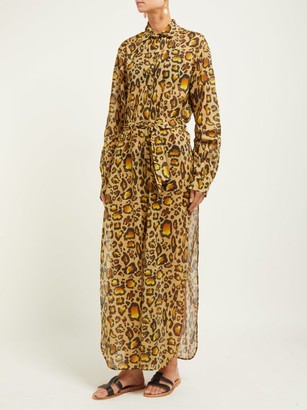 Marios Schwab Balos Leopard-print Cotton Shirtdress - Leopard