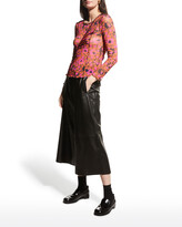 Thumbnail for your product : Anna Sui Espresso Flowers Mesh Top