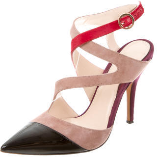 Etro Colorblock Pointed-Toe Pumps