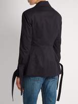 Thumbnail for your product : Brock Collection Jadine Single Breasted Cotton Drill Blazer - Womens - Navy