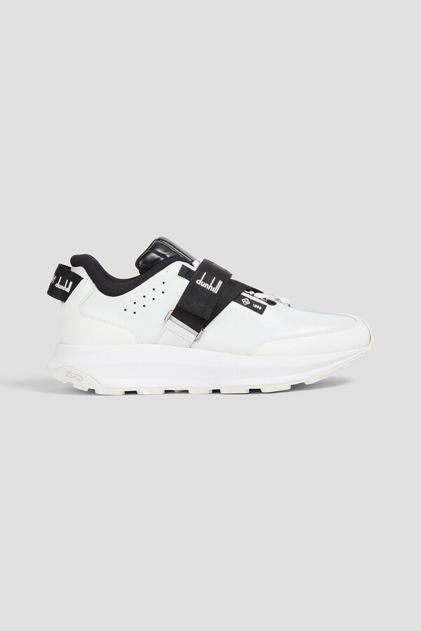 Aerial Strap two-tone perforated leather sneakers