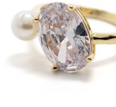 Thumbnail for your product : Kenneth Jay Lane Crystal Pearl Ring