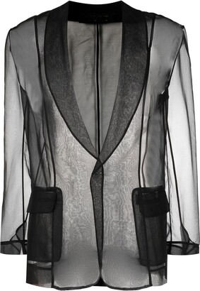 Atu Body Couture long-sleeve semi-sheer Dress - Farfetch
