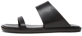 Thumbnail for your product : Rick Owens 2 Strap Leather Sandals in Black