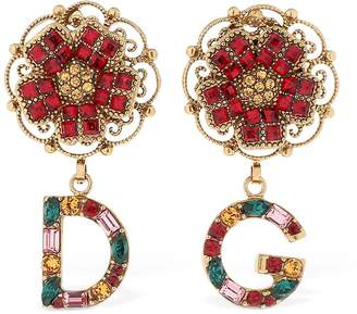 Dolce & Gabbana Crystals & Roses Earrings