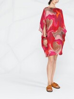 Thumbnail for your product : Gianluca Capannolo Graphic-Print Silk Dress
