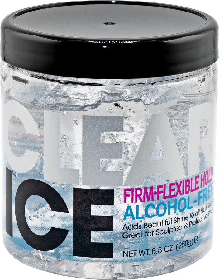 Ampro Clear Ice® Ultra Hold Protein Unisex Styling Gel for Resistant Hair Textures, 8.8 oz. Moisturizing