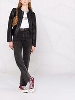 Thumbnail for your product : Armani Exchange Faux Leather Collarless Jacket