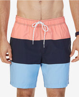 Thumbnail for your product : Nautica Men's Quick-Dry Tri-Block 7 1/2" Swim Trunks
