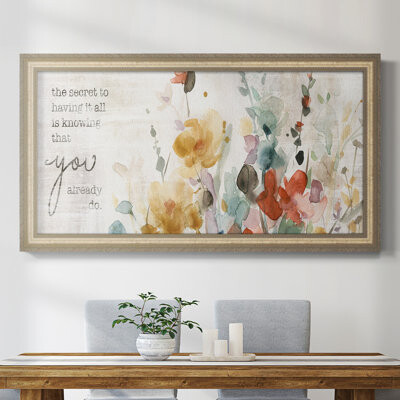 Red Barrel Studio Full Bloom Verse - Single Picture Frame Print on Canvas
