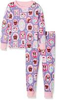 Thumbnail for your product : Hatley Little Blue House Girl's Long Sleeve Printed Pyjama Sets, White (Patterned Moose)
