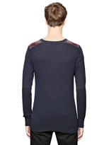 Thumbnail for your product : Burberry Checked Cashmere & Cotton Sweater