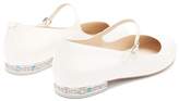Thumbnail for your product : Sophia Webster Toni Crystal-embellished Patent-leather Flats - Womens - Cream