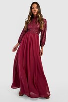 Thumbnail for your product : boohoo Sequin High Neck Maxi Bridesmaid Dress