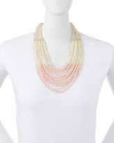 Thumbnail for your product : Nakamol Layered Bead Statement Necklace, Pink/White
